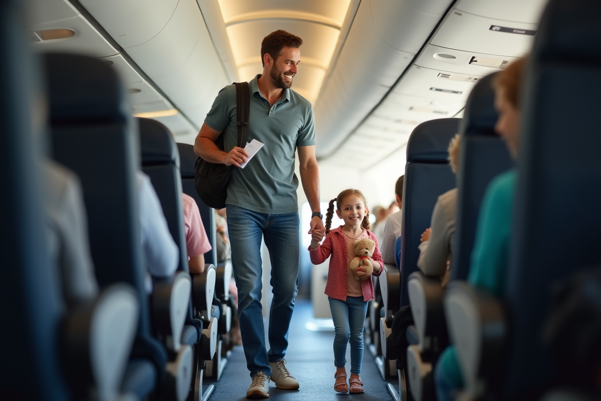 Père guide sa fille dans l